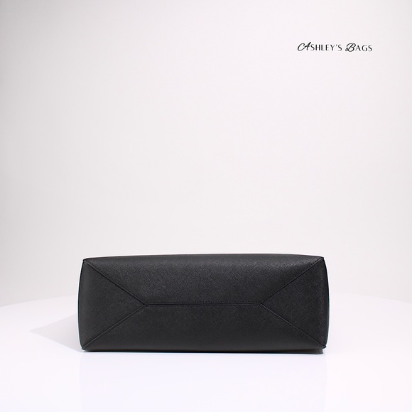 Tory Burch Large Leather Emerson Tote & Continental Wristlet Wallet In Black - Picture 5 of 13